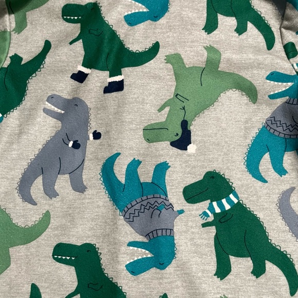Carter’s Dinosaur Button Up Flannel Pajamas - Picture 2 of 7